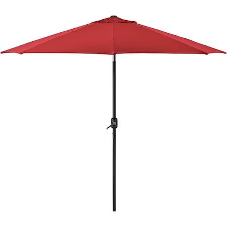 Outdoor Umbrella With Tilt Mechanism, Olefin Fabric, 8-1/2'W, Red